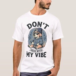 Rolig Cool Hund Vibe Vintage Vector T-Shirt Design