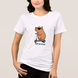 Rolig Cool Kapybara Scooter Vibbar T-Shirt