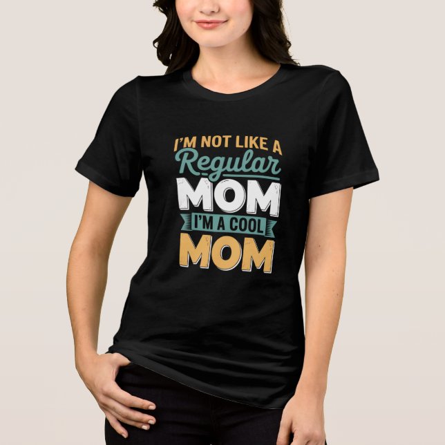 Rolig Cool Mamma Grafisk Design T Shirt (Framsida)