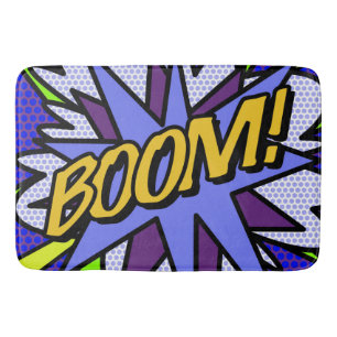 Rolig Cool Modern Serietidning BOOM Badrumsmatta