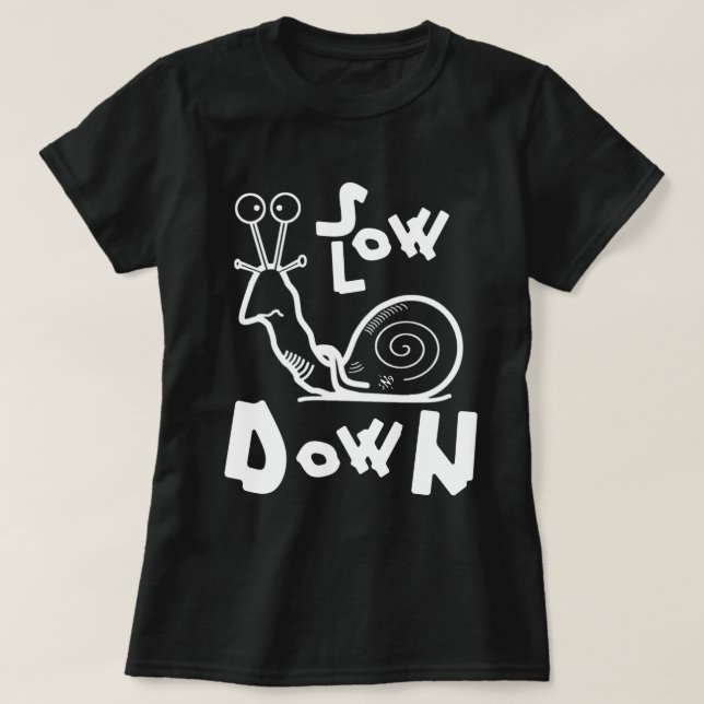 Rolig Cool Snigel Tecknad Film T-shirt (Design framsida)