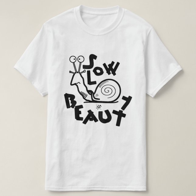 Rolig Cool Snigel Tecknad Film T-shirt (Design framsida)