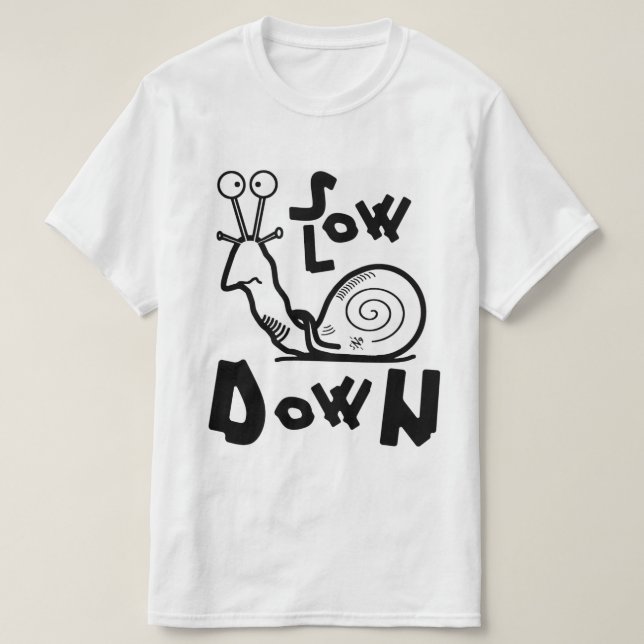 Rolig Cool Snigel Tecknad Film T Shirt (Design framsida)