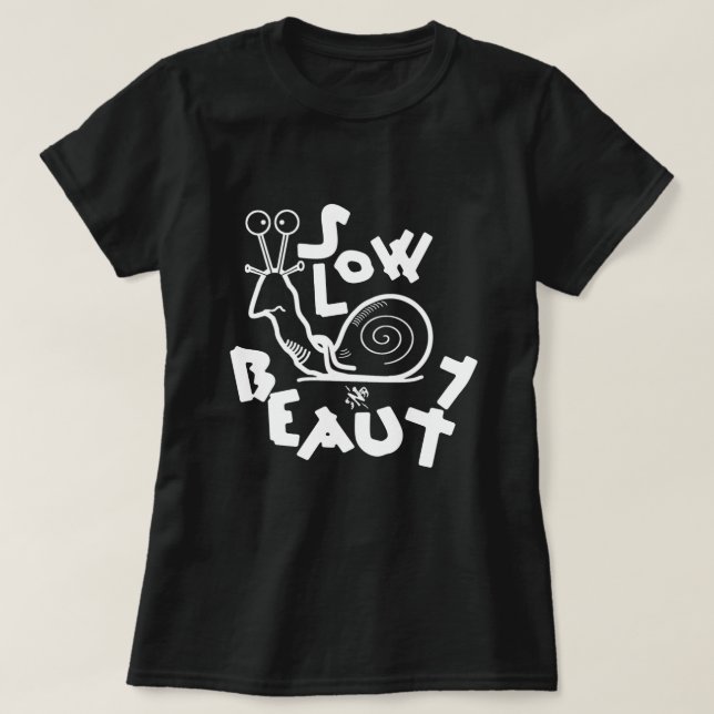 Rolig Cool Snigel Tecknad Film Tee (Design framsida)