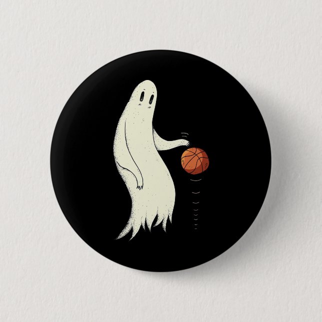 Rolig Cool Spöke Dribbling Sketll - Halloween Sket Knapp (Framsida)