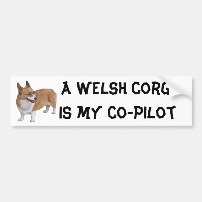 Rolig Corgi Bildekal (Framsidan)