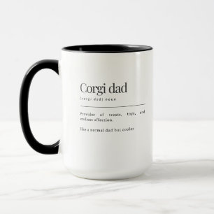 Rolig Corgi-definition Corgi Pappa Födelsedagspres Mugg
