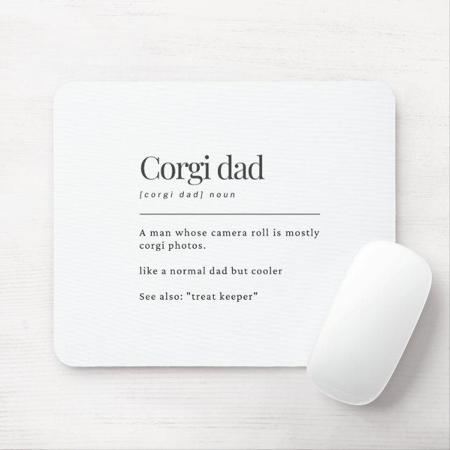 Rolig Corgi-definition Födelsedagspresent till Cor Musmatta (Med mus)