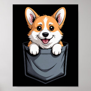 Rolig Corgi-design för män kvinnor Welsh Corgi Hun Poster