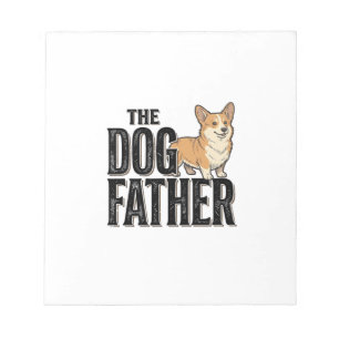 Rolig Corgi Dogfather Vintage Gravyr T-Shirt De Anteckningsblock