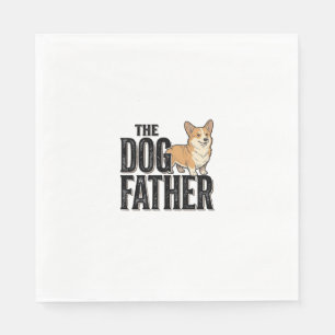Rolig Corgi Dogfather Vintage Gravyr T-Shirt De Pappersservett