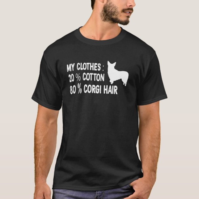 rolig corgi Min klänning 80 corgi Hår T Shirt (Framsida)