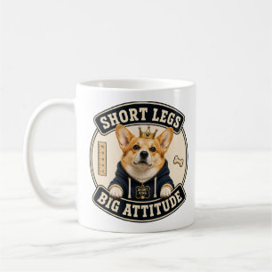 Rolig Corgi-mugg Korta Ben Stor Attityd Kaffemugg