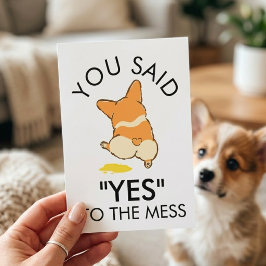 Rolig Corgi Ny Valp Grattis Kort