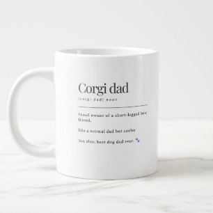 Rolig Corgi Pappa Definition Lexikon Stil Present Jumbo Mugg