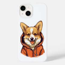 Rolig Corgi som bär Hoodie