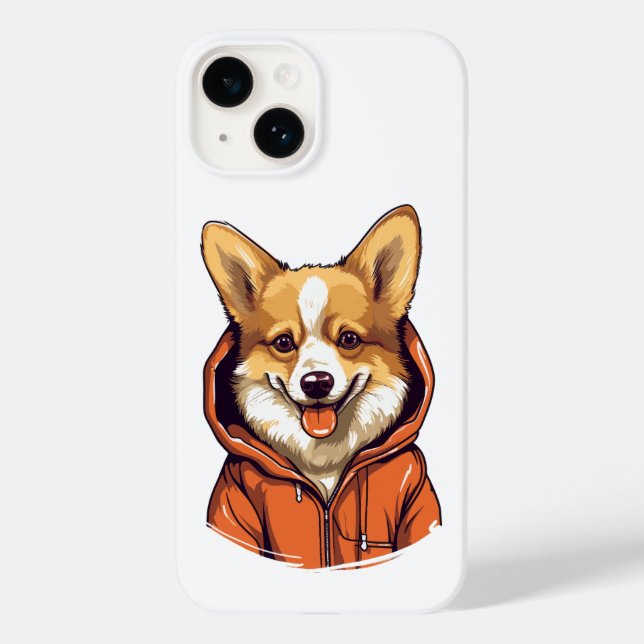 Rolig Corgi som bär Hoodie (Baksida)