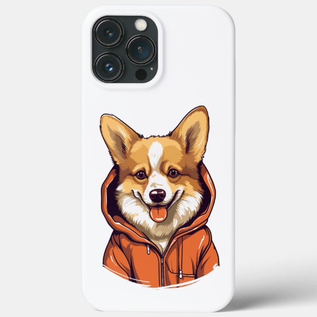 Rolig Corgi som bär Hoodie (Baksida)