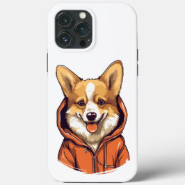 Rolig Corgi som bär Hoodie