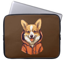 Rolig Corgi som bär Hoodie