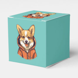 Rolig Corgi som bär Hoodie Presentaskar