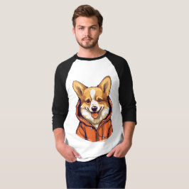 Rolig Corgi som bär Hoodie T Shirt