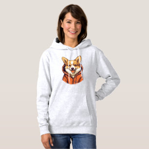 Rolig Corgi som bär Hoodie T Shirt