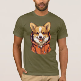 Rolig Corgi som bär Hoodie T Shirt