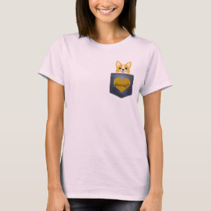 Rolig Corgihund i en fick- Wassup noveltyT-tröja T Shirt