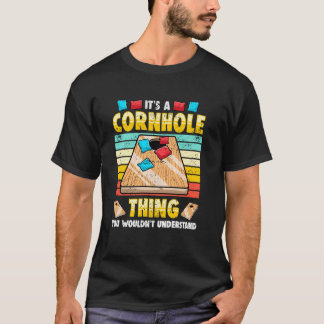 Rolig Cornhole-älskare Retro Utomhusspel T Shirt
