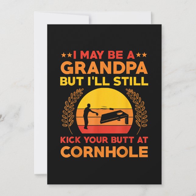 Rolig Cornhole Farfar Outfit Säck Kast (Framsida)