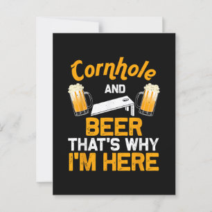 Rolig Cornhole-gåva för män Cornhole-spelare Öl  Vykort