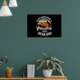 Rolig Cornhole-påse Mormor 4 juli Poster