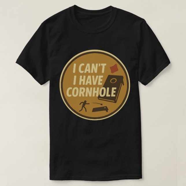 Rolig Cornhole-Spelfanatiker Grafik T Shirt (Design framsida)