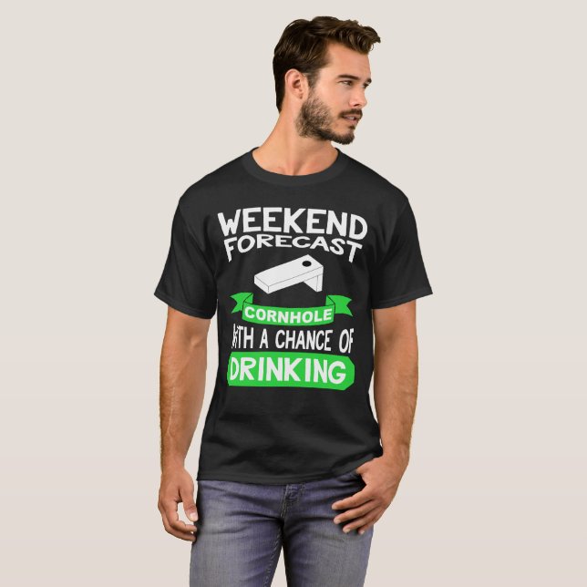 Rolig Cornhole T skjorta Tee (Hel framsida)