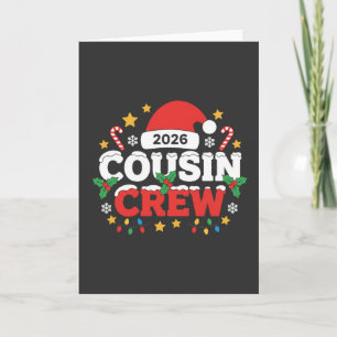 Rolig Cousin Crew för barn Familjesammanträffande Helgkort