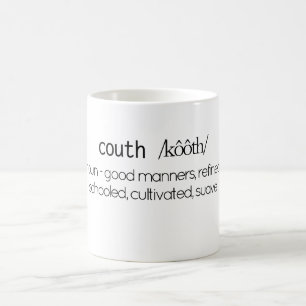 Rolig Couth mugg för definitionvitkaffe