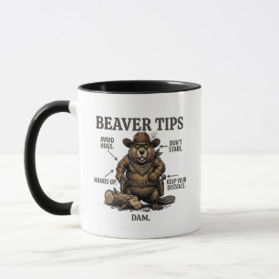 Rolig Cowboy Bäver Tips Vilda Västern Vintage  Mugg