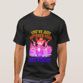 Rolig Cowboy Katt "Smörade Din Sista Kex" ✨🤠 T Shirt