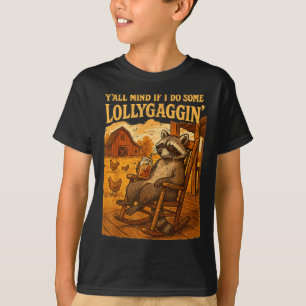Rolig Cowboy Raccoon, Har Ni Något emot Om Jag Gör T Shirt