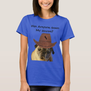 Rolig Cowboymopshund Tee