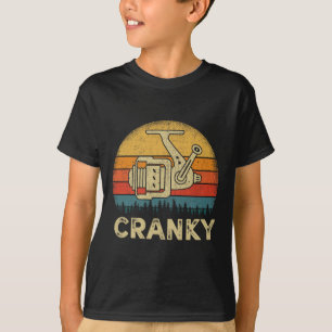 Rolig crankig fiskerulle skämt t-shirt humor fiska