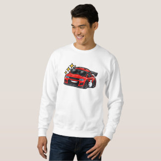Rolig Crewneck för män med bilintresse Lång Ärmad Tröja