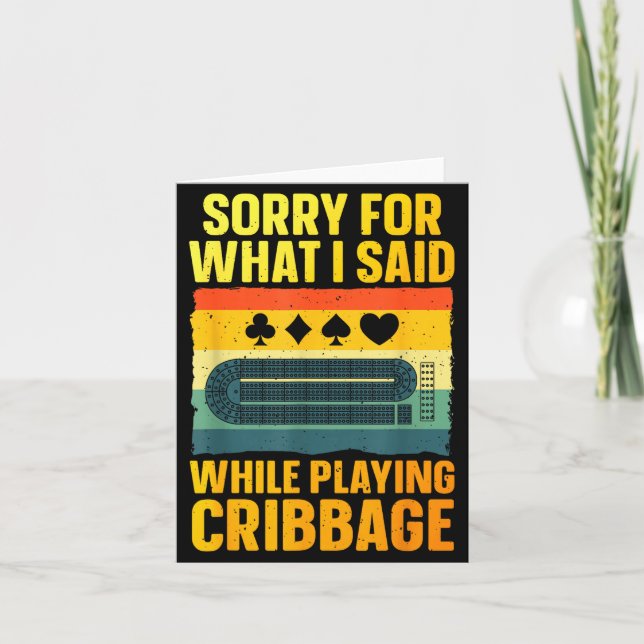 Rolig Cribbage-konst för män kvinnor Kortspel Crib Kort (Framsida)
