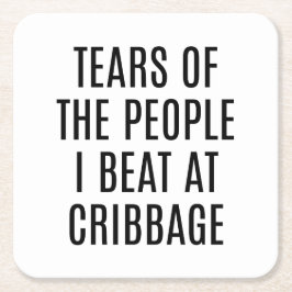 Rolig Cribbage-underlägg Tårar från de jag slog Underlägg Papper Kvadrat