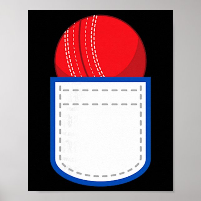 Rolig cricket Ll i min falska ficka cricketmatch P Poster (Framsidan)