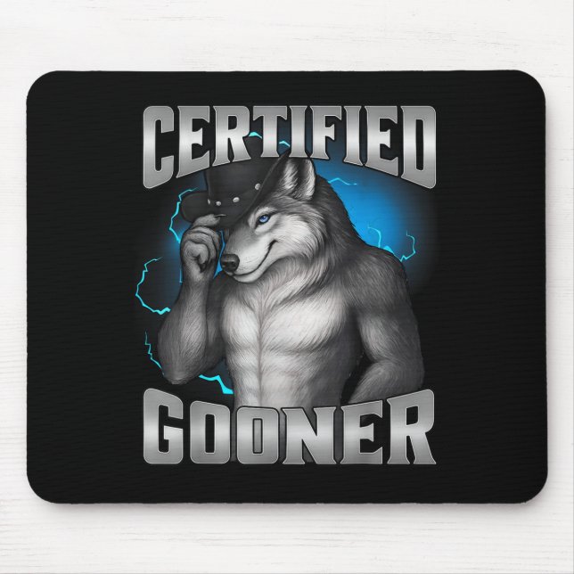 Rolig Cringe Sigma Varg Certifierad Gooner Musmatta (Framsidan)