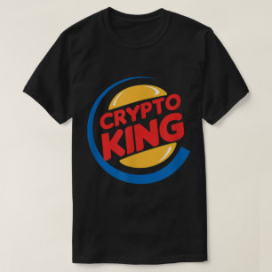 Rolig Crypto King Parodi Design T Shirt