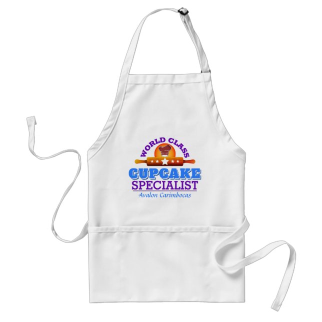 Rolig cupcake-specialist bakning förkläde (Framsidan)