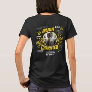Rolig Custom Huvudkaraktär Kattälskare T Shirt